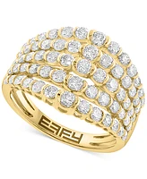 Effy Diamond Multirow Statement Ring (1-7/8 ct. t.w.) in 14k Gold