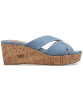 Giani Bernini Women's Juliaa Strappy Platform Cork Wedge Sandals, Created for Macy's