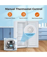 Zafro Upright Freezer, 6.0 Cu.ft Deep Freezer with Reversible Single Door,Removable Shelves, Small Stand Up Freezer with Adjustable Thermostat for Hom