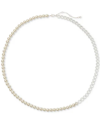 kate spade new york Pearlie Bead & Imitation Pearl Necklace, 34" + 3" extender