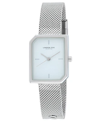 London Fog Unisex Cavern Silver Alloy Mesh Watch, 24mm