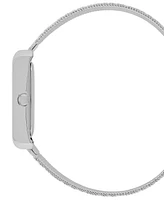 London Fog Unisex Warwick Silver Alloy Mesh Watch, 25mm
