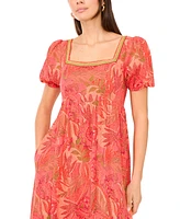 Vince Camuto Women's Printed Square-Neck Maxi Dress