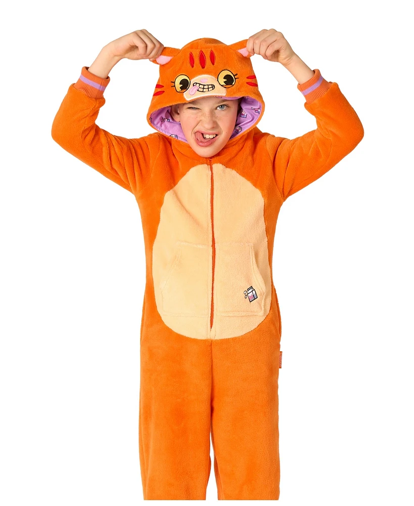OppoSuits Little and Big Boys Red Cat Onesie