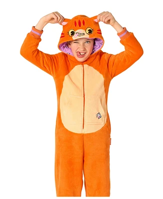 OppoSuits Little and Big Boys Red Cat Onesie