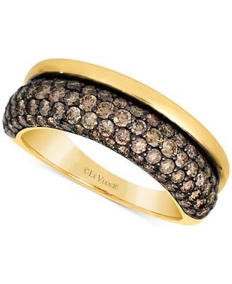Le Vian Chocolatier Chocolate Diamond Pave & Polished Band (1-1/4 ct. t.w.) in 14k Gold