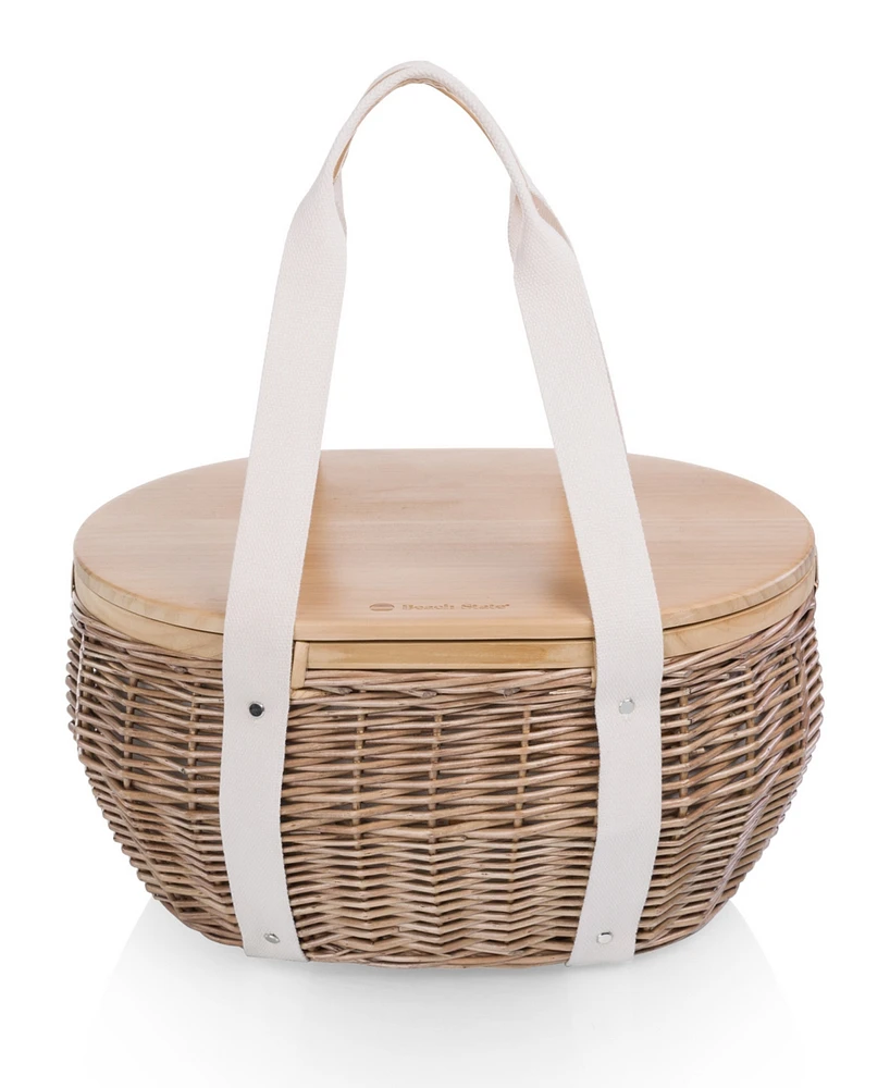 Picnic Time Castaway Insulated Cooler Picnic Basket, 17.5"x 13"