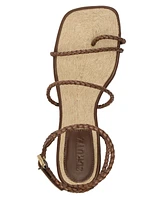 Schutz Women's Kaya Straw Mid Stiletto Heel Sandals