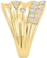 Effy Diamond Multirow Wide Statement Ring (1-1/20 ct. t.w.) in 14k Gold