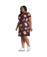Poetic Justice Plus Floral Skater Mini Dress