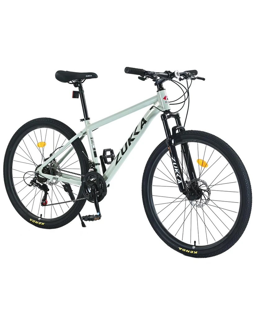 27.5 Inch Wheels 21 Speed Mountain Bike, for Men Women Boys and Girls, Front Suspension,Aluminum Alloy Frame
