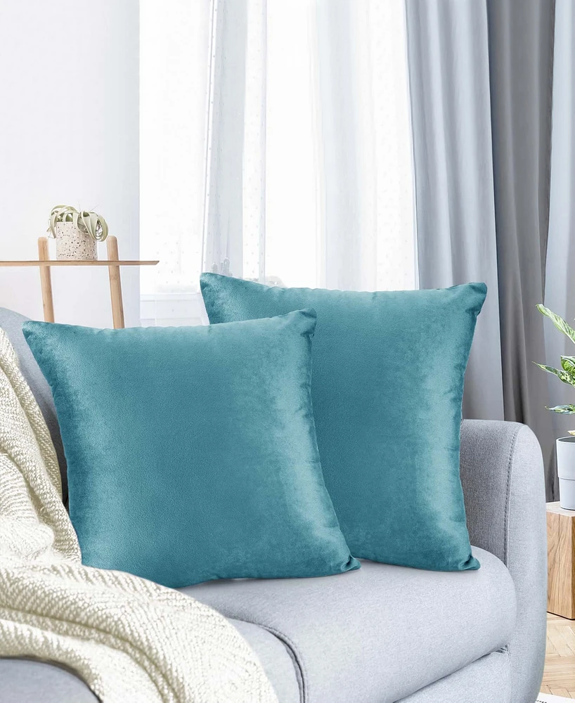 Nestl Elegant Velvet Removeable Cover 2-Pack Decorative Pillows