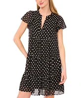 CeCe Women's V-Neck Flutter Sleeve Mini Dress