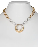 Patricia Nash Two-Tone Double Circle Pendant Necklace, 18" + 3" extender