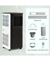 Gymax 8000 Btu Ashrae Portable Air Conditioner 3-in-1 Ac Unit w/ Cool Dehum Fan Sleep Mode