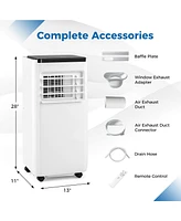 Gymax Portable Air Conditioner 8000 Btu Floor Ac Unit Fan & Dehumidifier w/ 24H Timer 2 Fan Speeds