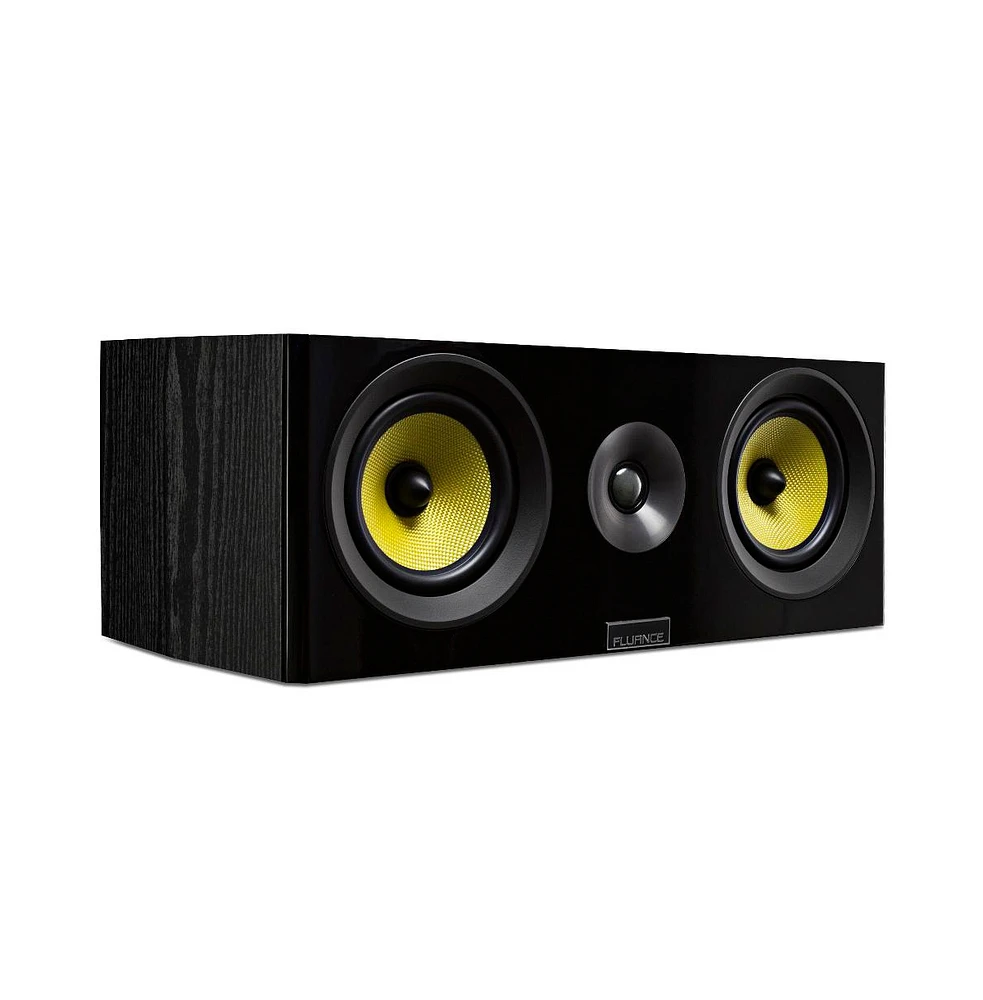 Fluance Signature HiFi 2-Way Center Channel Speaker for Enhanced Dialogue and Vocals Home Theater Surround Sound Systems - Natural Walnut (Hfcw)