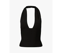 WeWoreWhat Women's Knit Halter Top