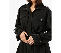 WeWoreWhat Women's Cinched Waist Anorak Jacket