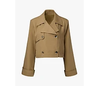 WeWoreWhat Women's Cropped Trench Coat