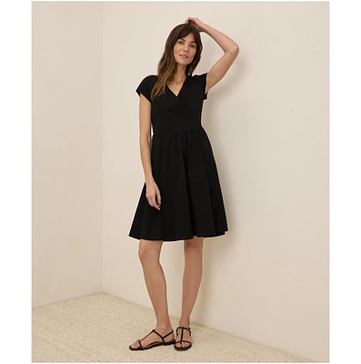 Pact Women's Organic Cotton Fit & Flare Crossover Dress