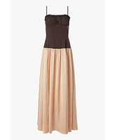 WeWoreWhat Women's Ruffle Corset Maxi Dress