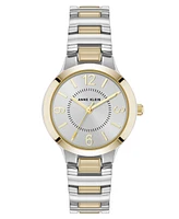 Anne Klein Women's Quartz Essential Round Two-Tone Metal Alloy Watch, 32mm
