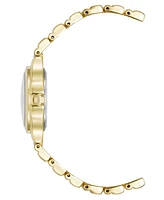 Anne Klein Women's Quartz Cultivated Gold-Tone Metal Alloy and Pink Dial Watch, 30mm