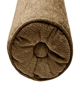 Edie@Home Delmonico Chenille Lumbar Neck Roll Decorative Pillow