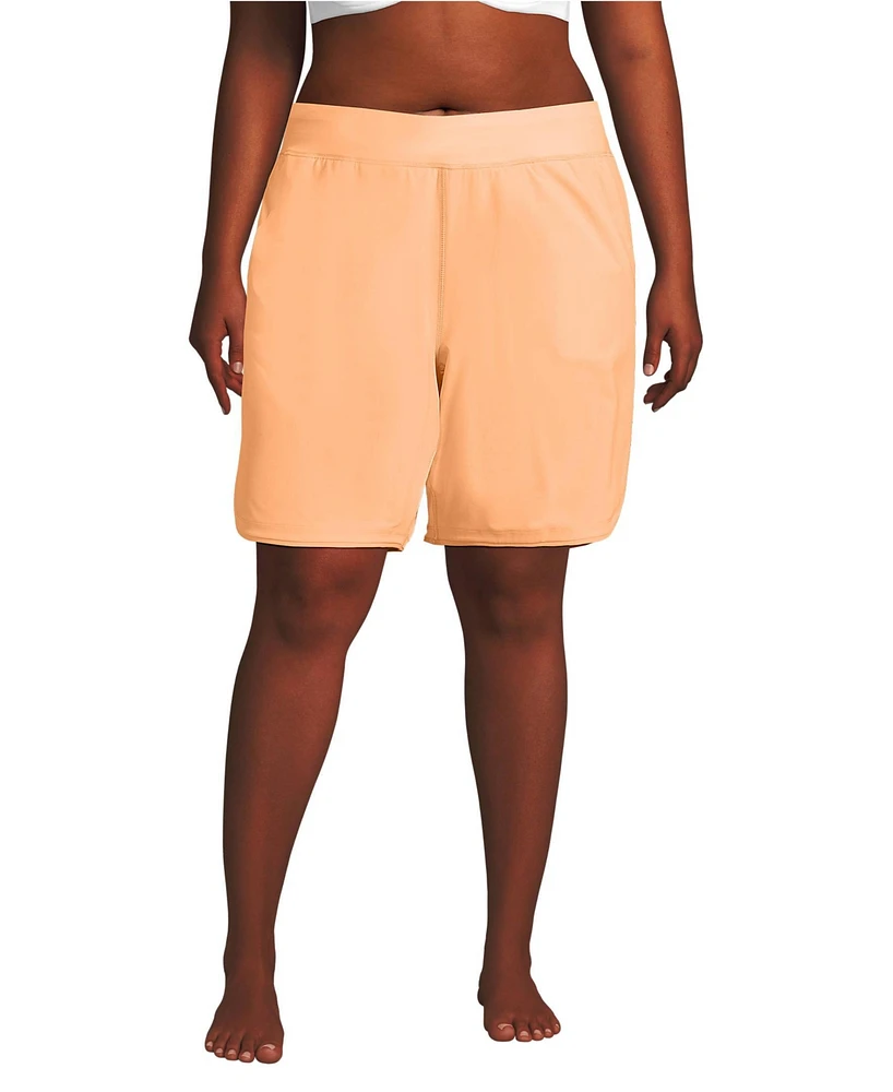 Lands' End Plus 9" Board Shorts with Panty