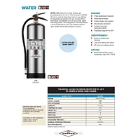 Amerex 240 2.5 Gallon Class A Water Fire Extinguisher with Aluminum Valve & Wall Hanger