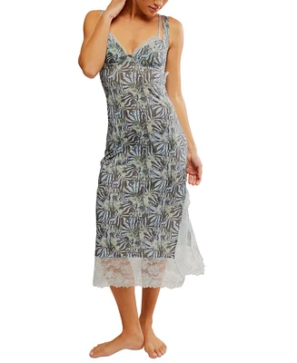 Free People Women's Party Crasher Printed Midi Slip