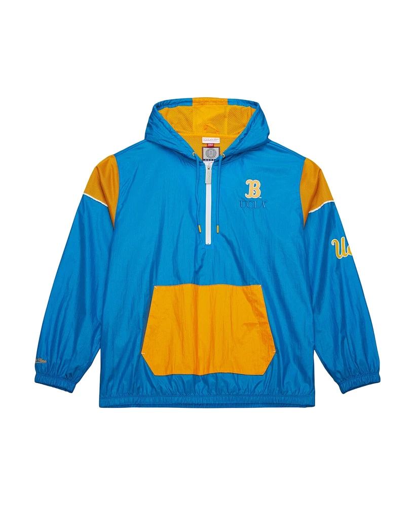 Mitchell & Ness Men's Blue Ucla Bruins Anorak Vintage Logo Half-Zip Hoodie Jacket