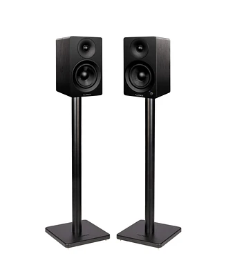 Fluance Ai41 Powered 2-Way 2.0 Stereo Bookshelf Speakers with Speaker Stands 5" Drivers 90W Amplifier for Turntable Bluetooth 5 Wireless Music Streami