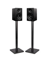 Fluance Ai41 Powered 2-Way 2.0 Stereo Bookshelf Speakers with Speaker Stands 5" Drivers 90W Amplifier for Turntable Bluetooth 5 Wireless Music Streami