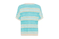 Olsen Women's Striped Dolman Tape Yarn Sweater