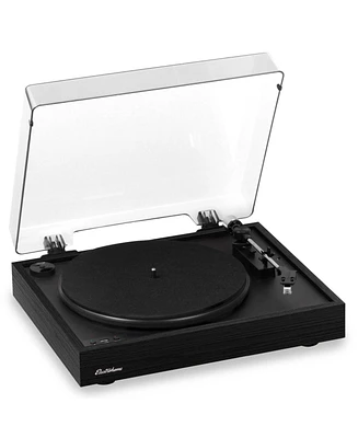 Electrohome Montrose Wireless Vinyl Record Player 2-Speed Belt-Drive Turntable, with Audio-Technica Stylus, Bluetooth, Vinyl-to-MP3 Recording, Speed C