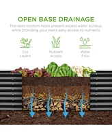 Best Choice Products 8x2x2ft Outdoor Metal Raised Garden Bed, Planter Box for Vegetables, Flowers