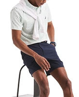 Nautica Men's Classic-Fit Seahorse-Print Birdseye Interlock Performance Golf Polo Shirt
