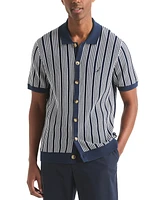Nautica Men's Classic-Fit Stripe Sweater-Knit Polo Shirt