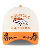 New Era Men's Cream/Orange Denver Broncos 2025 Nfl Draft 39THIRTY Flex Hat
