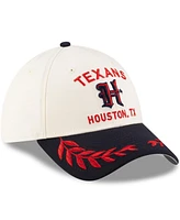 New Era Men's Cream/Navy Houston Texans 2025 Nfl Draft 39THIRTY Flex Hat
