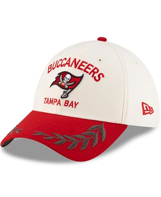New Era Men's Cream/Red Tampa Bay Buccaneers 2025 Nfl Draft 39THIRTY Flex Hat