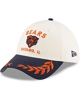 New Era Men's Cream/Navy Chicago Bears 2025 Nfl Draft 39THIRTY Flex Hat