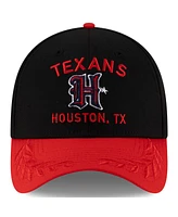 New Era Men's Black/Red Houston Texans 2025 Nfl Draft 39THIRTY Flex Hat