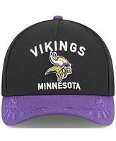 New Era Men's Black/Purple Minnesota Vikings 2025 Nfl Draft 9FORTY A-Frame M-Crown Adjustable Hat
