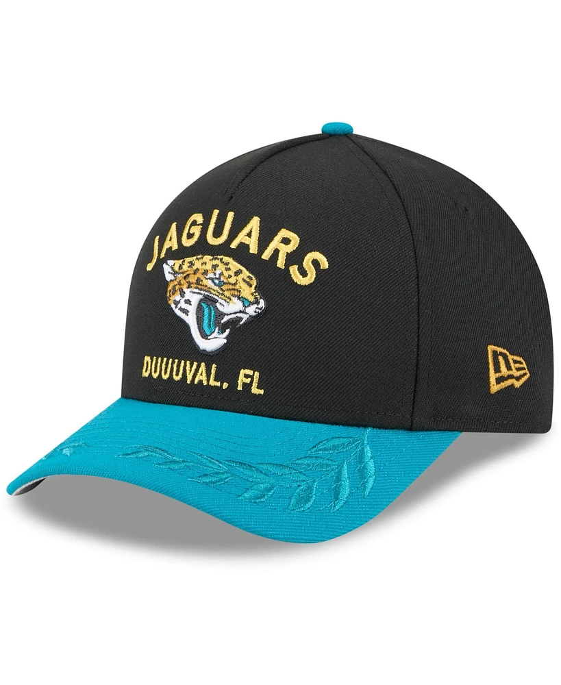New Era Men's Black/Teal Jacksonville Jaguars 2025 Nfl Draft 9FORTY A-Frame M-Crown Adjustable Hat