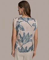 Donna Karan New York Women's Sleeveless Printed Blouse