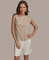 Donna Karan New York Women's Sequin Embellished Sleeveless Top
