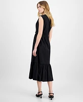 Anne Klein Women's Bow-Front Sleeveless Midi Dress